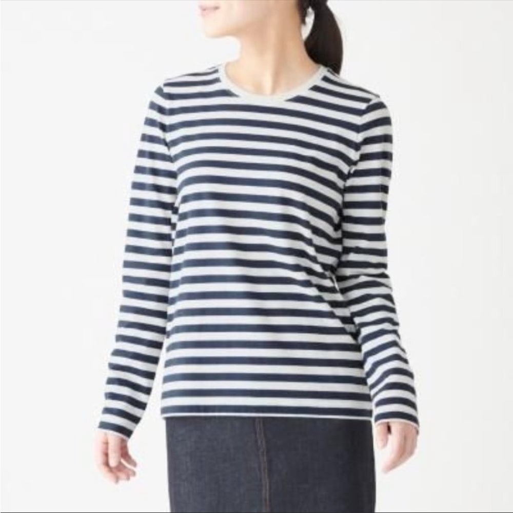 MUJI Long sleeve stripe top